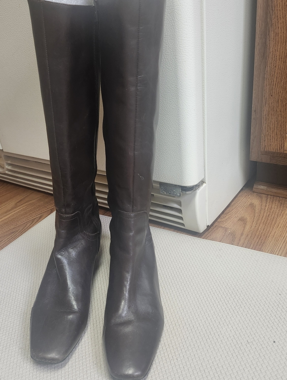 Alex Marie Tall Over-the-Knee Leather Boots in Dark Brown